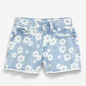 Old Navy Light Blue Denim Floral Shorts